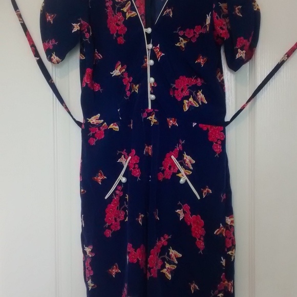 Trollied Dolly Blue Butterfly Tea dress - Picture 2 of 7